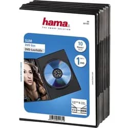 Hama DVD Slim Box 10, Black 1 Disks Schwarz