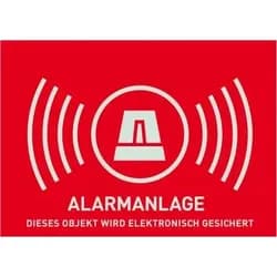 ABUS Warnaufkleber Alarm (ohne -Logo) 74 x 52,5 mm (Art.-Nr. AU1323)