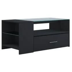 Couchtisch Tindala Schwarz mit Stauraum