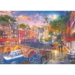 Ravensburger Puzzle Erwachsenenpuzzle 1000 Teile - Sonnenuntergang über Amsterdam, Puzzleteile