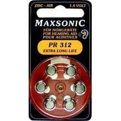 Batterien für Hörgeräte Maxsonic Pr312
