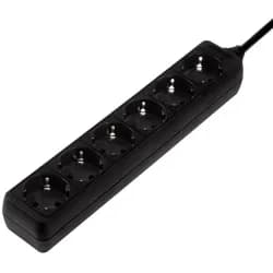 Hama 00047759 Steckdosenleiste 6fach Schwarz Schutzkontakt 1 St.