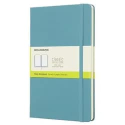 MOLESKINE Notizbuch Notizbuch Large A5 blanko Hardcover 120 Blatt riffblau blau