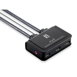 LevelOne 2-Port-Kabel-KVM-Switch, HDMI, USB