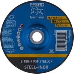 PFERD TOOLS Schruppscheibe E 180x7,2x22,23 mm Universallinie PSF STEELOX für Stahl/Edelstahl