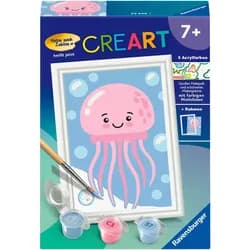 Ravensburger Spiel CreArt, Malen nach Zahlen Kinder - Fröhliche Qualle