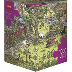 HEYE Puzzle Dreieckiges 1000 Teile Puzzle - Simons Katze: Abenteuer im Garten, Puzzleteile