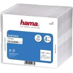HAMA CD-Leerhülle Slim Pack 4 (10) transparent #51273