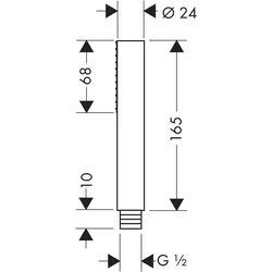 starck baton hand shower 1jet