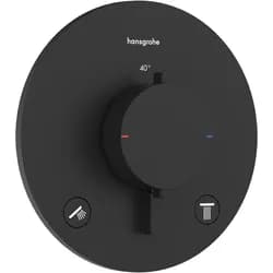 Hansgrohe Ecostat Comfort S Thermostat Unterputz, 2 Verbraucher, Mattschwarz