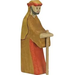 Holztiger Spielfigur HOLZTIGER Hirte mit Stab 2 aus Holz