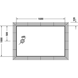 Duravit rechteck Duschwanne „Tempano“ 160 × 100 cm in Weiß