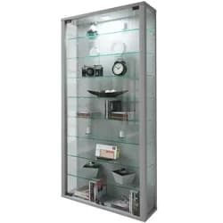 VCM Vitrine »Vitrosa Maxi« silber, 59x118x18 cm