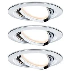 Paulmann LED Einbauleuchte Nova Plus Basisset schwenkbar - Silber