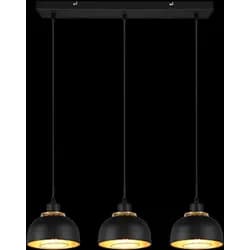 Trio R30813032 Pendelleuchte Punch 3x40W | E27 - höhenverstellbar, schwarz