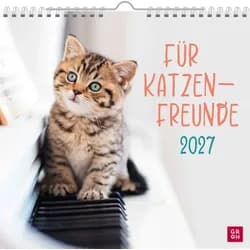 groh Verlag Tierkalender Wandkalender 2027: Für Katzenfreunde