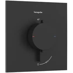 hansgrohe Ecostat Comfort E Thermostat Unterputz für 1 Verbraucher, Mattschwarz