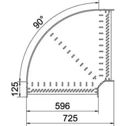 OBO Bettermann Bogen 90 Grad RB 90 660 FS