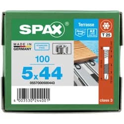 Spax Terrassens Alu FixGew Zylinderkopf T-STAR BSP A2 5,0 x 44