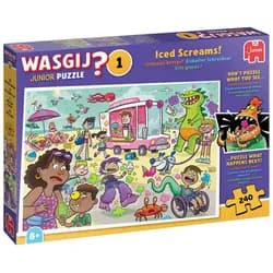 Jumbo Spiele Puzzle Jumbo 1110100806 - Wasgij Junior 1, Eiskalter Schrecken!, Comic-Puz..., Puzzleteile