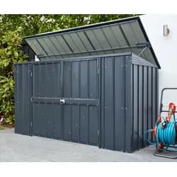 Globel Gerätehaus "Tonnen-Depot Easy" 7x3 - 3bins - Grau