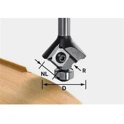 FESTOOL Wendeplatte-Abrundfräser S8 HW R1 D28 KL12,7OFK