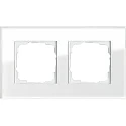 Gira Abdeckrahmen 2f. weissglas 021212