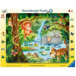 Ravensburger Puzzle Kinderpuzzle 24 Teile - Dschungelbewohner, Puzzleteile