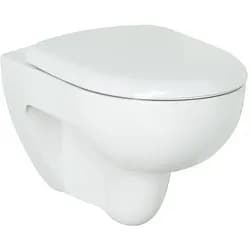 Geberit Renova Set Wand-WC mit WC-Sitz Rimfree, Tiefspüler, weiß