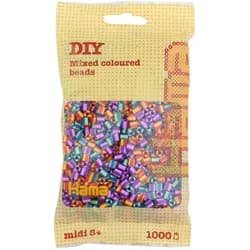 Hama Perlen Bügelperlen Hama Beutel mit 1000 Midi-Bügelperlen Streifen Mix