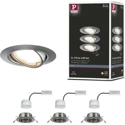 Paulmann LED Einbauleuchte Base Basisset schwenkbar - Grau