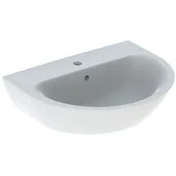 Geberit Waschtisch Renova mit HL mittig, mit ÜL 600x480mm weiß