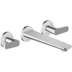 AXOR 49483000 3-Loch Fertigset Wannemisch.Wand UP - Silber