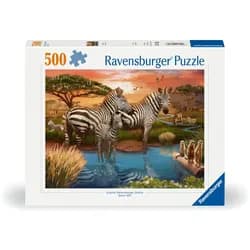 Ravensburger Puzzle Erwachsenenpuzzle 500 Teile - Zebras am Wasserloch, Puzzleteile