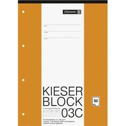 BRUNNEN Block A4 Kieserblock Lineatur 3 50 Blatt 1042923