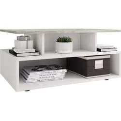 Couchtisch Esila Weiß/Beton-Optik