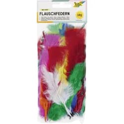 Folia Bastelfilz Flauschfedern - 10 g farbig sortiert.