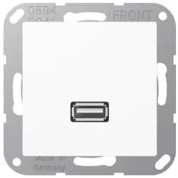 Jung Multimedia-Einsatz USB (alpinweiß)