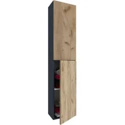 VCM Hochschrank Lendas Anthrazit/Honig-Eiche