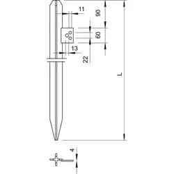 OBO Bettermann Kreuzerder 2,0m 213 2000 DIN
