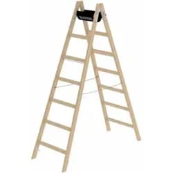 Günzburger Steigtechnik Sprossen-Stehleiter Holz 2x7 Sprossen