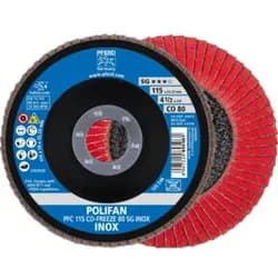 Pferd Fächerschleifscheibe COFREEZE gewölbt 115mm K80