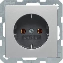 Berker SCHUKO-Steckdose alu/lack 47236084