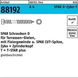 SPAX Terrassenschrauben - Edelstahl A4 - 6,0x50 TX 25