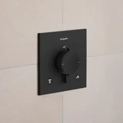 hansgrohe Thermostat Ecostat Comfort E UP, f 2 Verbr., 24 l/min, schwarz matt