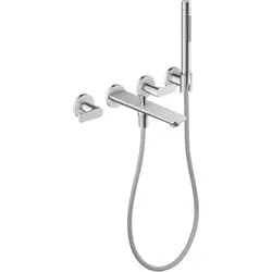 AXOR 49480000 3-Loch Fertigset Wannemisch.Wand UP - Silber