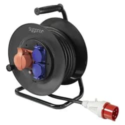 Sygonix SY-5806894 Kabeltrommel 25 m Schwarz CEE-Stecker 16 A 5polig