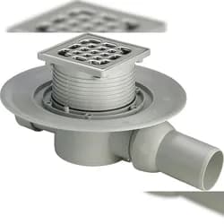 Viega Badablauf 4935.1 in 40x50mm Kunststoff grau