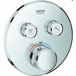 Grohe Unterputzmischer SmartControl 2 Absperrventile, rund, verchromt
