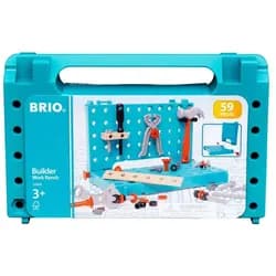 BRIO® Spiel Brio Spielzeug Bausystem Builder Werkbank Koffer 58 Teile 34596